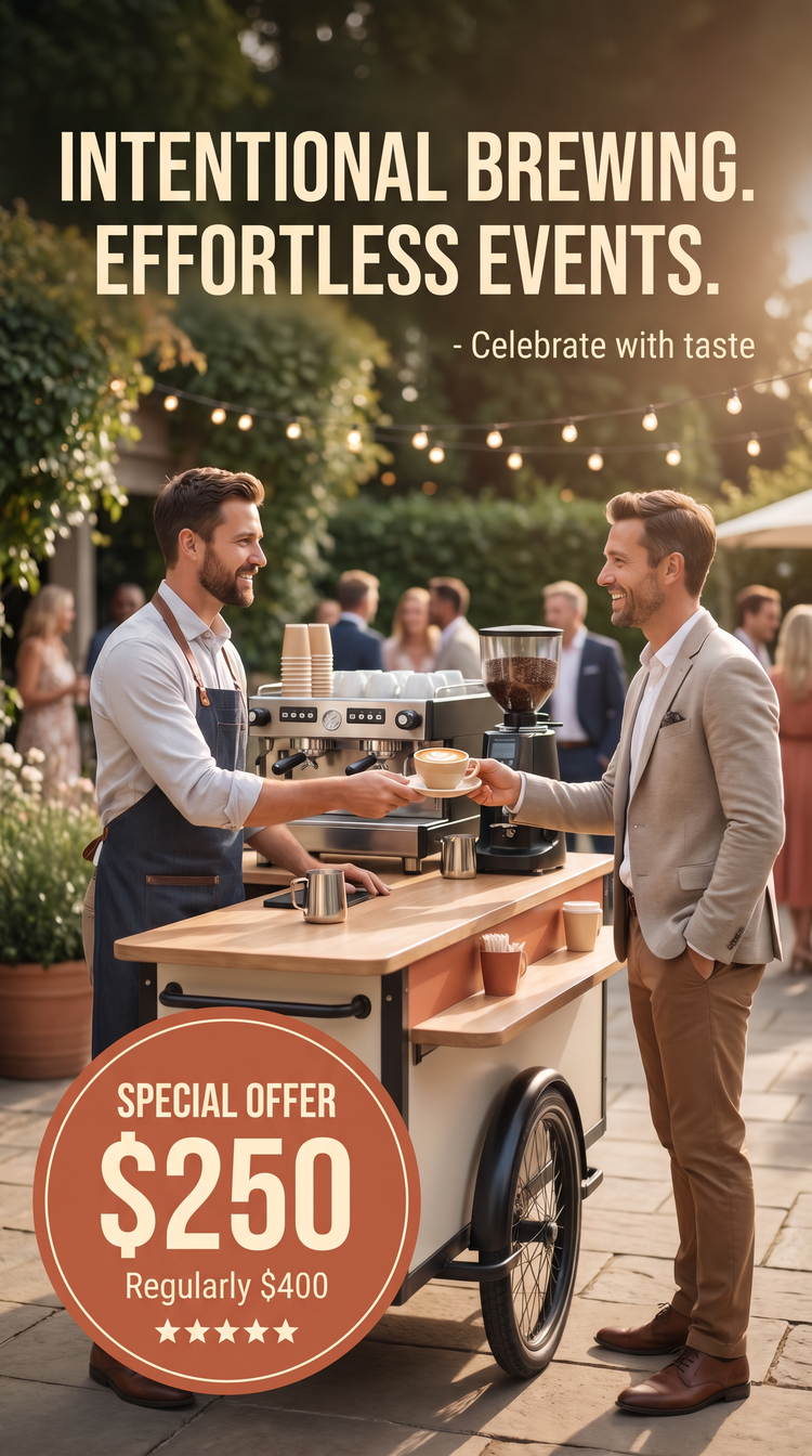 Pop up coffee cart