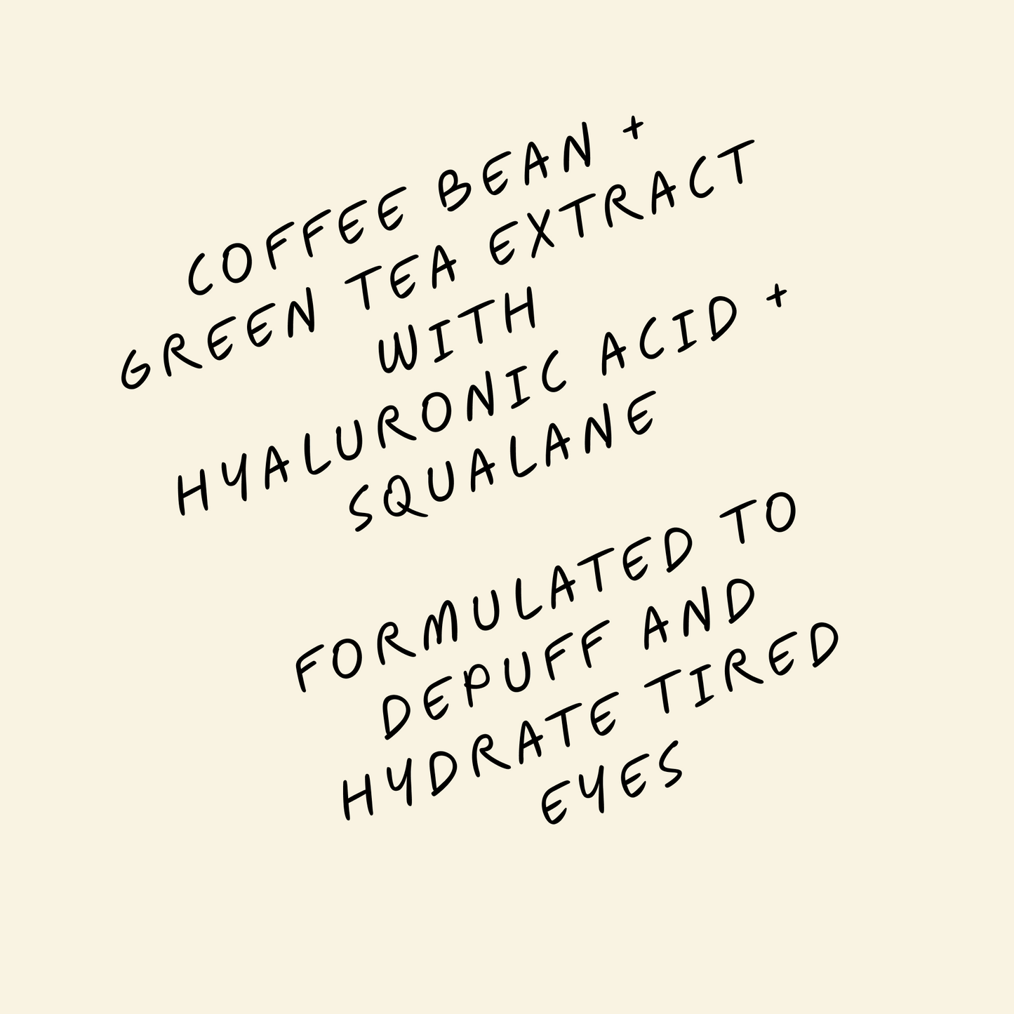 eye cream - depuffing coffee bean + green tea